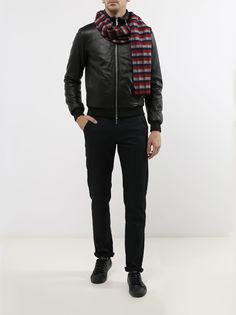 Alessandro Manzoni Jeans Шарф в клетку