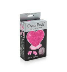 Головоломка 3D Crystal Puzzle Сердце цвет: розовый