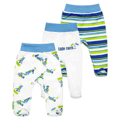 Ползунки 3 шт Lucky Child Маленький гонщик