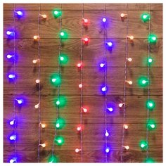 Гирлянда NEON-NIGHT Дождь, 144 LED, 150х150 см, шарики, 144 ламп, разноцветный/прозрачный провод