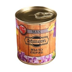 Мыло кусковое Добропаровъ в банке Мак, 80 г