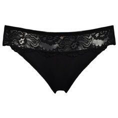 Alla Buone Трусы слипы низкой посадки с кружевными вставками, размер 5(50), nero