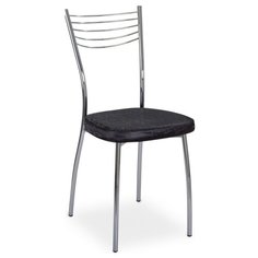 Стул Домотека Омега 1, металл/искусственная кожа, цвет: A4/A4 Венге, гладкая текстура с эффектом замши