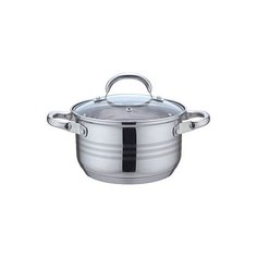 Кастрюля Bekker De Luxe BK-1749 6,1 л, серебристый