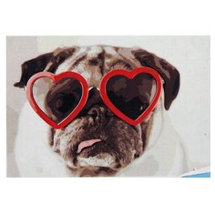 Рыжий кот Картина по номерам "Милый мопсик" 30х40 см (Х-9054)