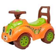 Каталка-толокар ТехноК Zoo Animal Planet Леопард Т3268 (5246) со звуковыми эффектами оранжевый/зеленый