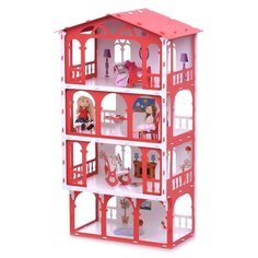 KRASATOYS кукольный домик Елена 000283/000284, белый/красный