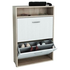 Обувница Мастер Милан-25 , размер (ШхГ): 60х20 см , цвет: дуб сонома/белый