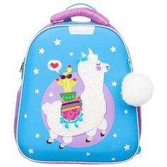 №1 School ранец Basic Лама (1061319), голубой/сиреневый