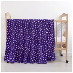 Плед Крошка Я Сердечки 160 х 200 см, фиолетовый
