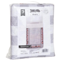 Покрывало Этель Новогодняя дорога (5080103), 145 х 210 см, белый/серый