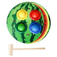 Стучалка Woodland Арбуз 4 отверстия 115304 зелeный