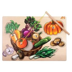 Рыбалка Деревянные игрушки Овощная корзинка бежевый/оранжевый/зеленый