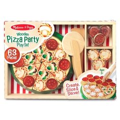 Набор продуктов с посудой Melissa & Doug Pizza Party 167 разноцветный