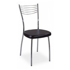 Стул Домотека Омега 1, металл/искусственная кожа, цвет: темный венге