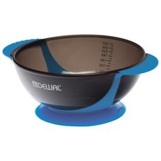 DEWAL Чаша для краски с прорезиненной вставкой T-18 300 мл синий