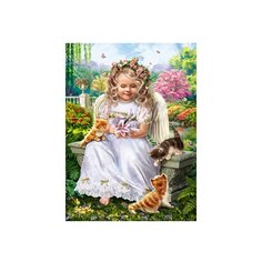 Рыжий кот Картина по номерам "Ангел с котятами" 40х50 см (Х-8293)