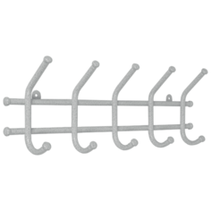 Вешалка для верхней одежды ЗМИ Норма 5 белое серебро