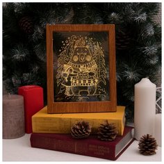 Панно Luazon Lighting Мишка 13.5 х 17 см коричневый/rgb