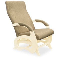 Кресло-качалка Мебелик Пиза размер: 64х81 см, обивка: ткань, цвет: дуб шампань/крем