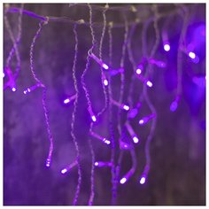Гирлянда Luazon Lighting Бахрома 80 LED, 300х50 см, 80 ламп, фиолетовый/бесцветный провод