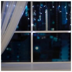 Гирлянда Luazon Lighting Бахрома 80 LED, 300х50 см, 80 ламп, белый/бесцветный провод