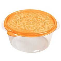 Phibo Контейнер Арт-Декор 0.44 л прозрачный/оранжевый