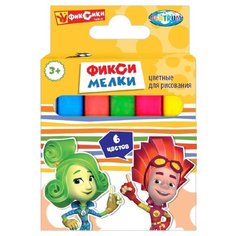 CENTRUM Мелки цветные "Фиксики" 6 цветов (86433)