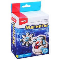 LORI Магниты из гипса - Снеговик и снежинка (Пз/Г-010)