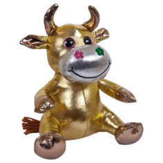 Мягкая игрушка ABtoys Коровка золотая 16 см