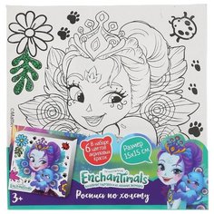 MultiArt Картина по контурам Enchantimals. Пэттер Павлина и Флэп 15х15 см 26735-EN