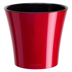 Горшок Santino с автополивом Arte, 16.5х15 см red-pearl/black
