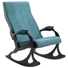 Кресло-качалка Мебелик Санторини размер: 64х84 см, обивка: ткань, цвет: изумрудный/венге