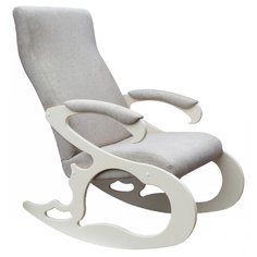 Кресло-качалка Мебелик Верона размер: 64х97 см, обивка: ткань, цвет: серый/дуб шампань