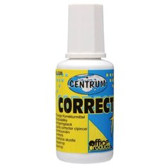 CENTRUM Корректирующая жидкость с кисточкой 20 мл желтый/голубой