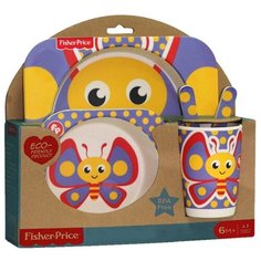 Комплект посуды Fisher-Price Бабочка (400110) разноцветный
