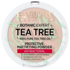 Eveline Cosmetics Пудра компактная Botanic Expert матирующая, антибактериальная 3 в 1 002 Ivory