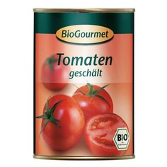 Помидоры очищенные в томатном соке BioGourmet жестяная банка 400 г