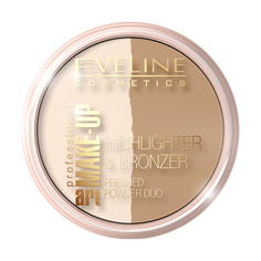 Eveline Cosmetics Art Professional Make-Up Highlighter & Bronzing бронзирующе-рассветляющая пудра 56, glam light