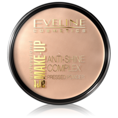 Eveline Cosmetics Пудра Art Make-Up Professional компактная Anti-Shine Complex Pressed Powder 34 Medium Beige