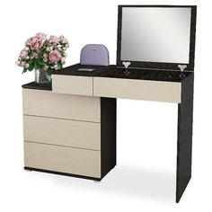 Столик туалетный Мастер Нуар-6, ДхШ: 117.4 х 45 см, венге/молочный дуб