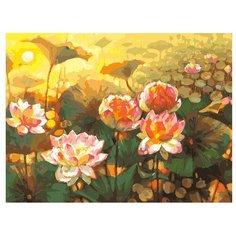 Белоснежка Картина по номерам "Таинственный мир лотоса" 30х40 см (146-AS)