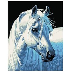 Белоснежка Картина по номерам "Белая лошадь" 30х40 см (230-CE)