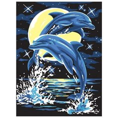 Белоснежка Картина по номерам "Дельфины" 30х40 см (204-CE)