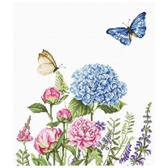 Luca-S Набор для вышивания Летние цветы и бабочки 26,5 х 31,5 см (BA2360)