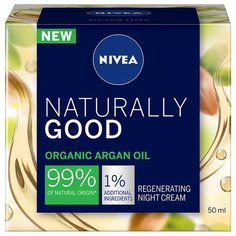 Nivea Naturally Good Regenerating Night Cream Organic Argan Oil Восстанавливающий ночной крем с аргановым маслом для лица, 50 мл