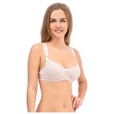 Бюстгальтер ФЭСТ 5433 размер 80 B, бежевый/цветы