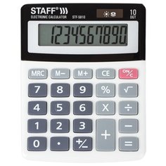 Калькулятор бухгалтерский STAFF STF-5810 светло-серый