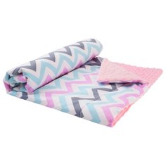 Плед Amarobaby Растем вместе 85х95 см розовый/зигзаг