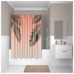 Штора для ванной IDDIS B33P218i11 180x200 коралловый